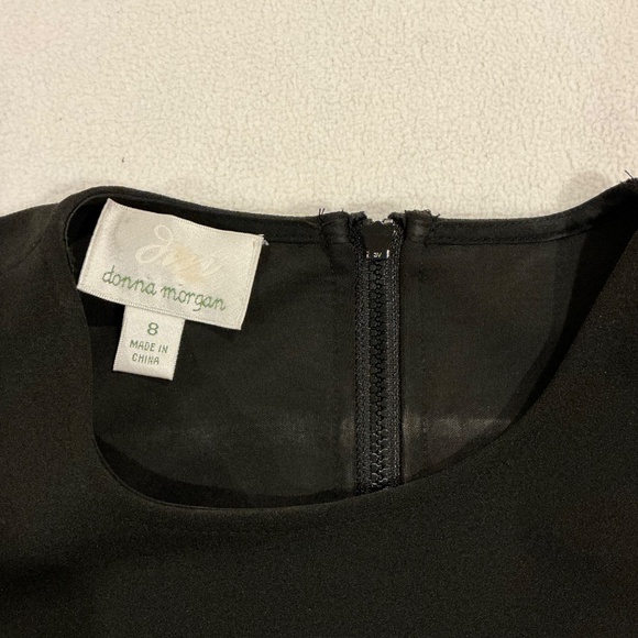 Black Dress with White Trim Size 8 Donna Morgan - Picture 4 of 5